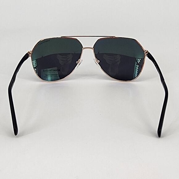 Kenneth Cole New York Gold Polarized Aviator Sunglasses Unisex - Picture 9 of 12